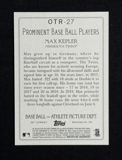 2020 Topps Max Kepler Turkey Red 2020 Box Toppers #OTR-27