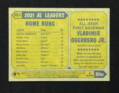 2022 Vladimir Guerrero Jr. Oversized 1987 Topps All-Stars Box Toppers #OTAS-21