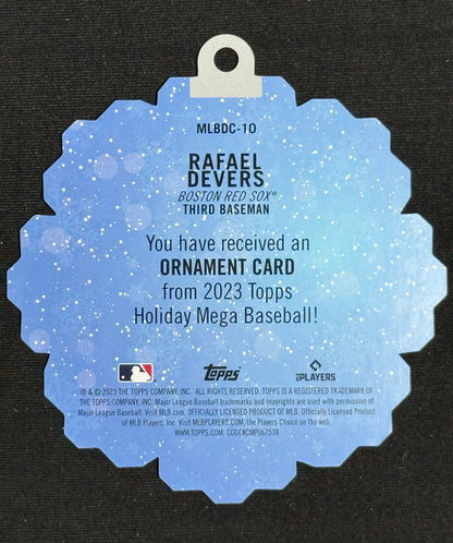 2023 Holiday Rafael Devers Oversized Die Cut Ornaments Box Toppers #MLBDC-10