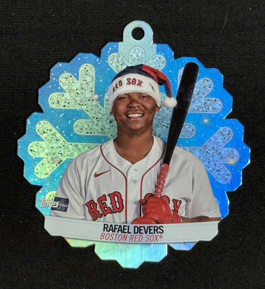 2023 Holiday Rafael Devers Oversized Die Cut Ornaments Box Toppers #MLBDC-10
