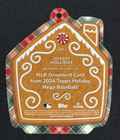 2024 Topps Jackson Holliday Oversized Die Cut Ornaments Gingerbread Houses MLBO4