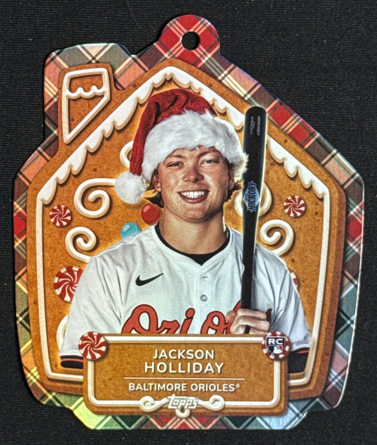 2024 Topps Jackson Holliday Oversized Die Cut Ornaments Gingerbread Houses MLBO4