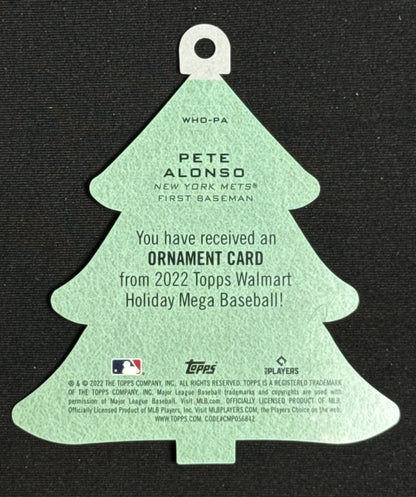 2022 Topps Holiday Pete Alonso Oversized Die Cut Ornaments Box Toppers #WHO-PA