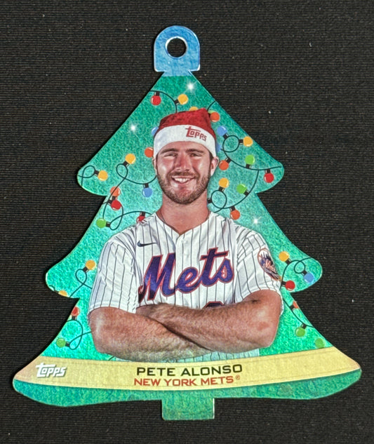 2022 Topps Holiday Pete Alonso Oversized Die Cut Ornaments Box Toppers #WHO-PA