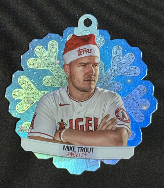 2023 Topps Holiday Mike Trout Oversized Die Cut Ornaments Box Toppers #MLBDC-1