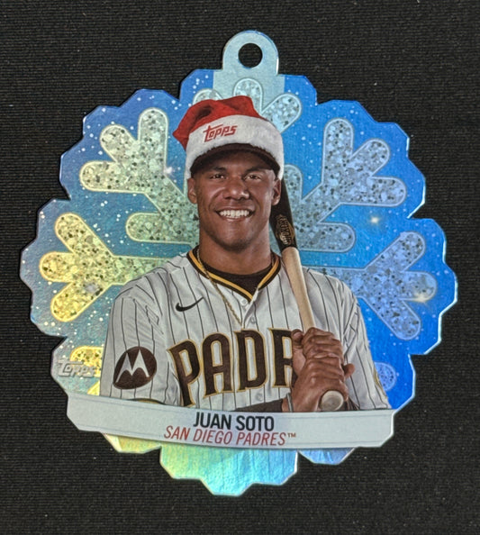 2023 Topps Holiday Juan Soto Oversized Die Cut Ornaments Box Toppers #MLBDC-19