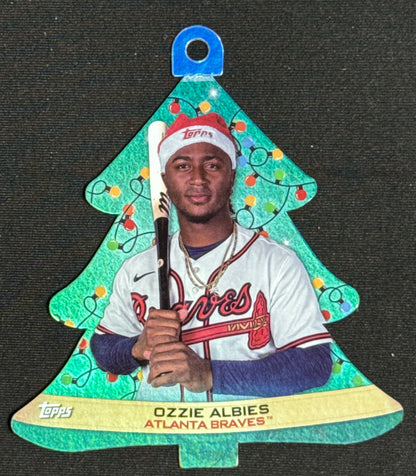 2022 Topps Holiday Ozzie Albies Oversized Die Cut Ornaments Box Toppers #WHO-OA