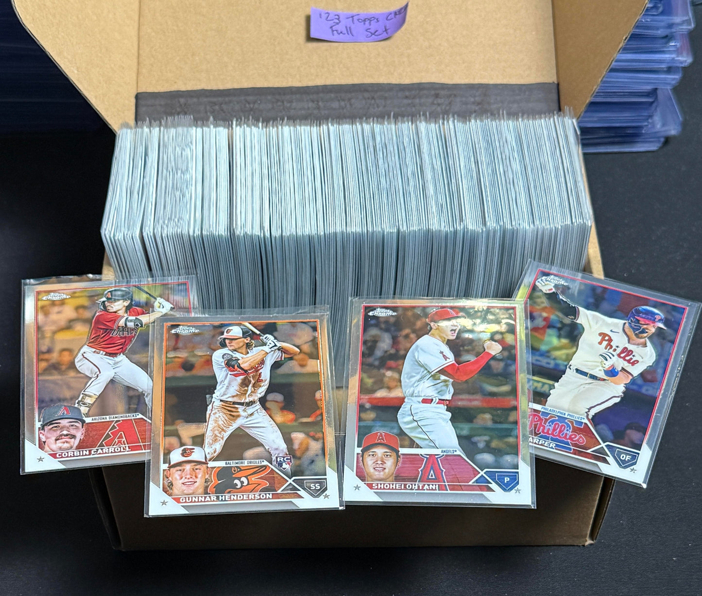2023 Topps Chrome Baseball Complete Set 1-220 Sleeved Gunnar Carroll Rutschman