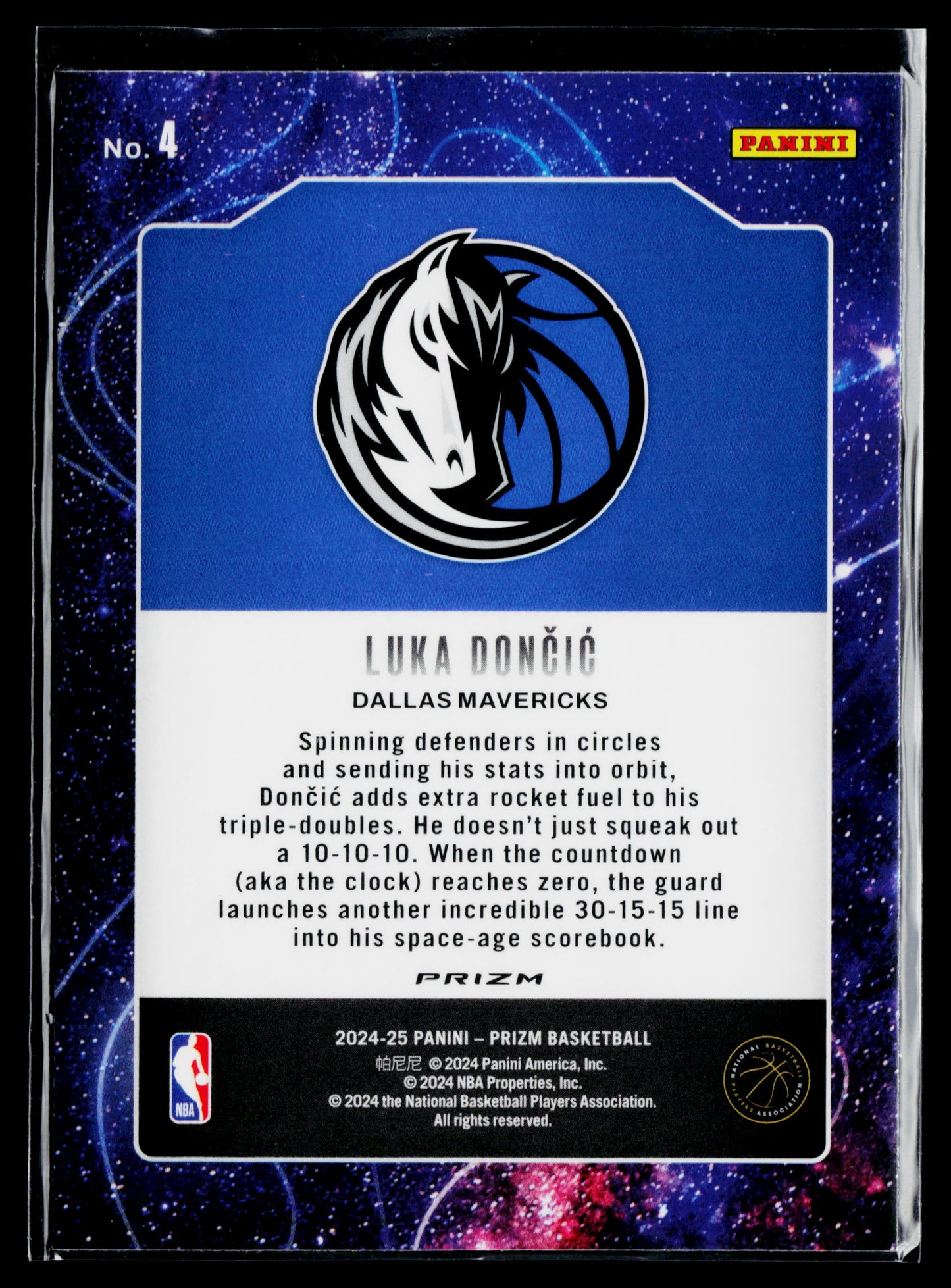 2024-25 Panini Prizm Luka Doncic Deep Space Prizms Silver #4