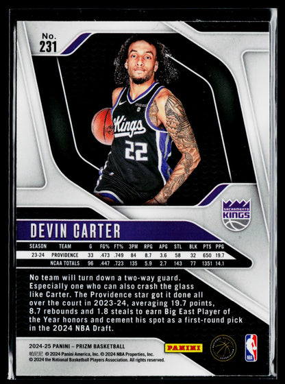 2024-25 Panini Prizm Devin Carter Rookie #231
