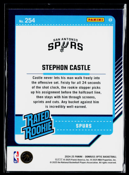 2024-25 Donruss Optic Stephon Castle Rookie #254