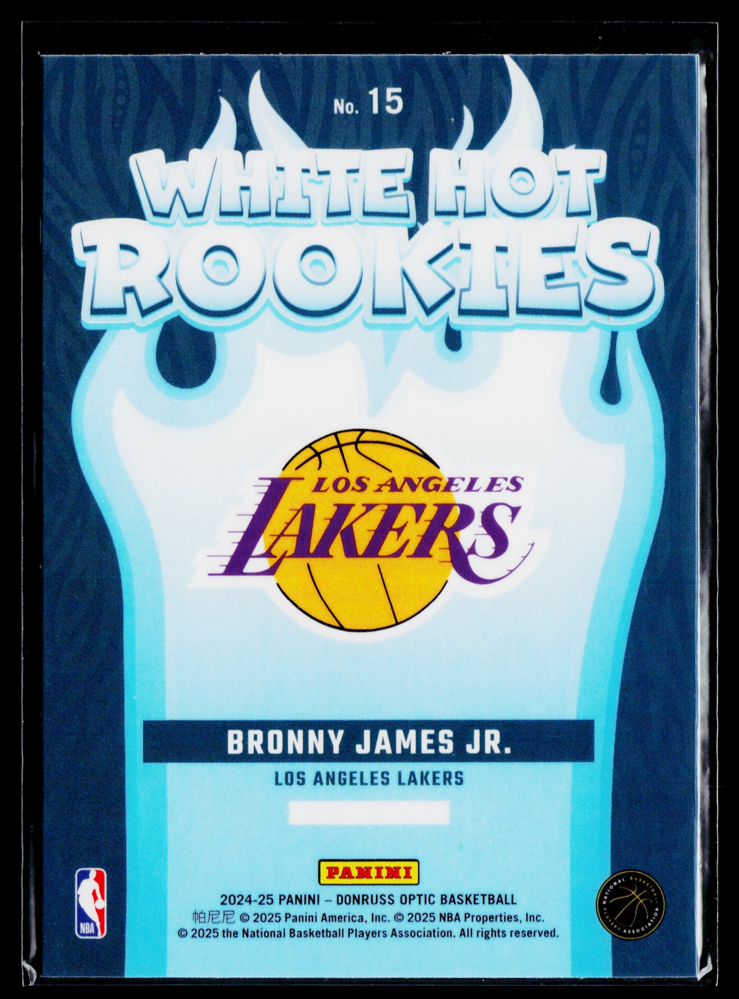 2024-25 Donruss Optic Bronny James Jr. White Hot Rookies #15