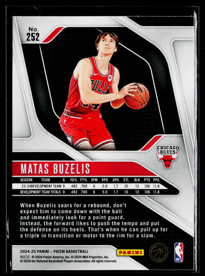 2024-25 Panini Prizm Matas Buzelis Rookie #252