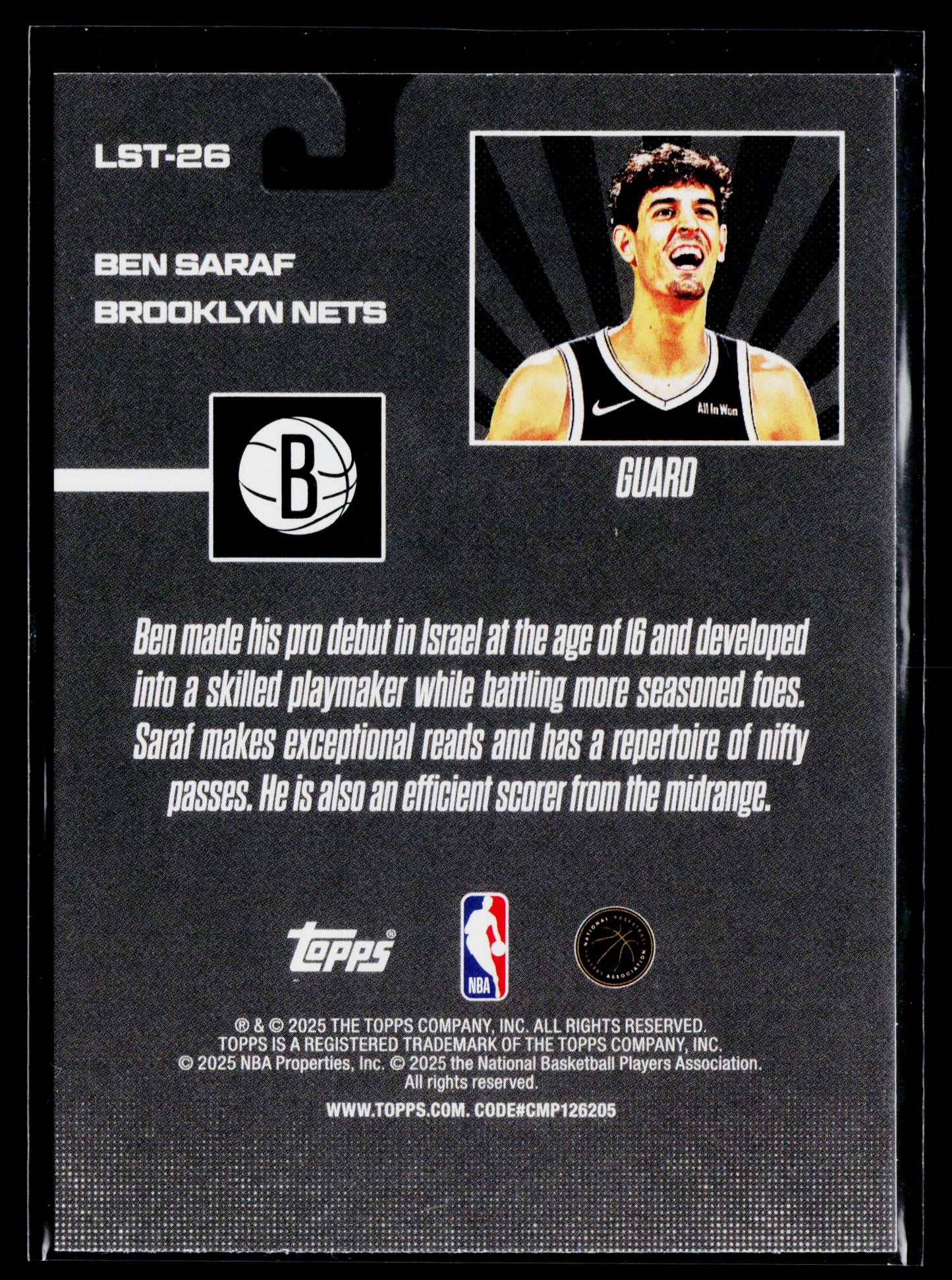 2025-26 Topps Ben Saraf Limited Stock Legends #LST-26