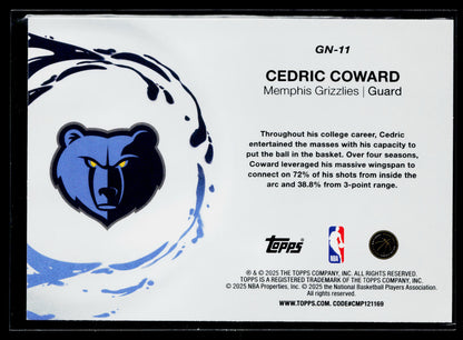 2025-26 Topps Cedric Coward Generation Now #GN-11