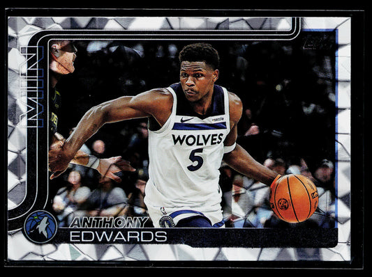 2025-26 Topps Anthony Edwards Crackleboard Foil #108