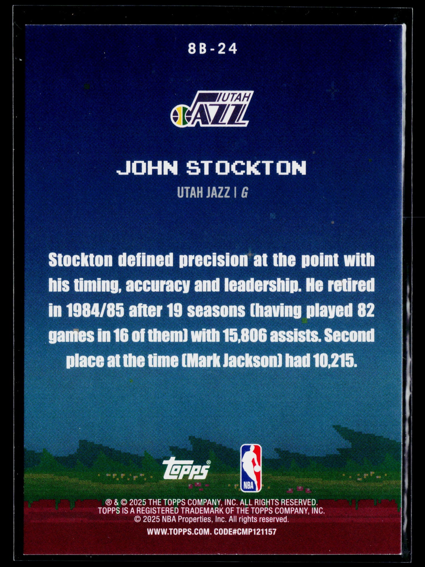 2025-26 Topps John Stockton 8-Bit Ballers Holo Foil #8B-24