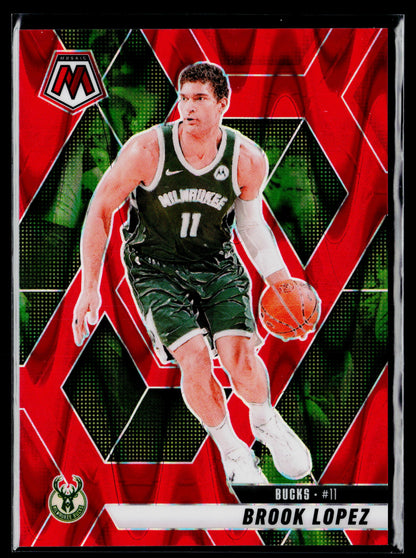 2024-25 Panini Mosaic Brook Lopez Red Seismic Mosaic #/299 #45