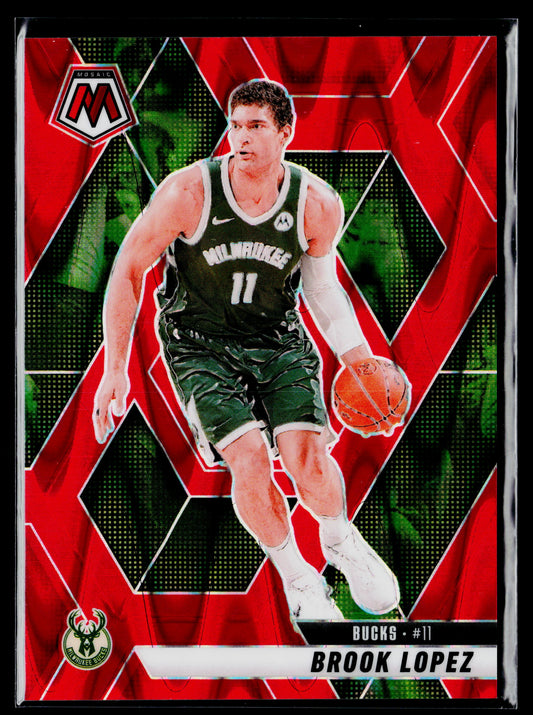 2024-25 Panini Mosaic Brook Lopez Red Seismic Mosaic #/299 #45