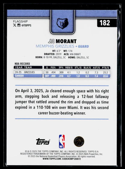 2025-26 Topps Ja Morant Crackleboard Foil #182