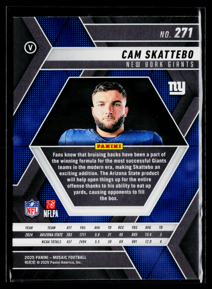 2025 Panini Mosaic Cam Skattebo Rookie #271