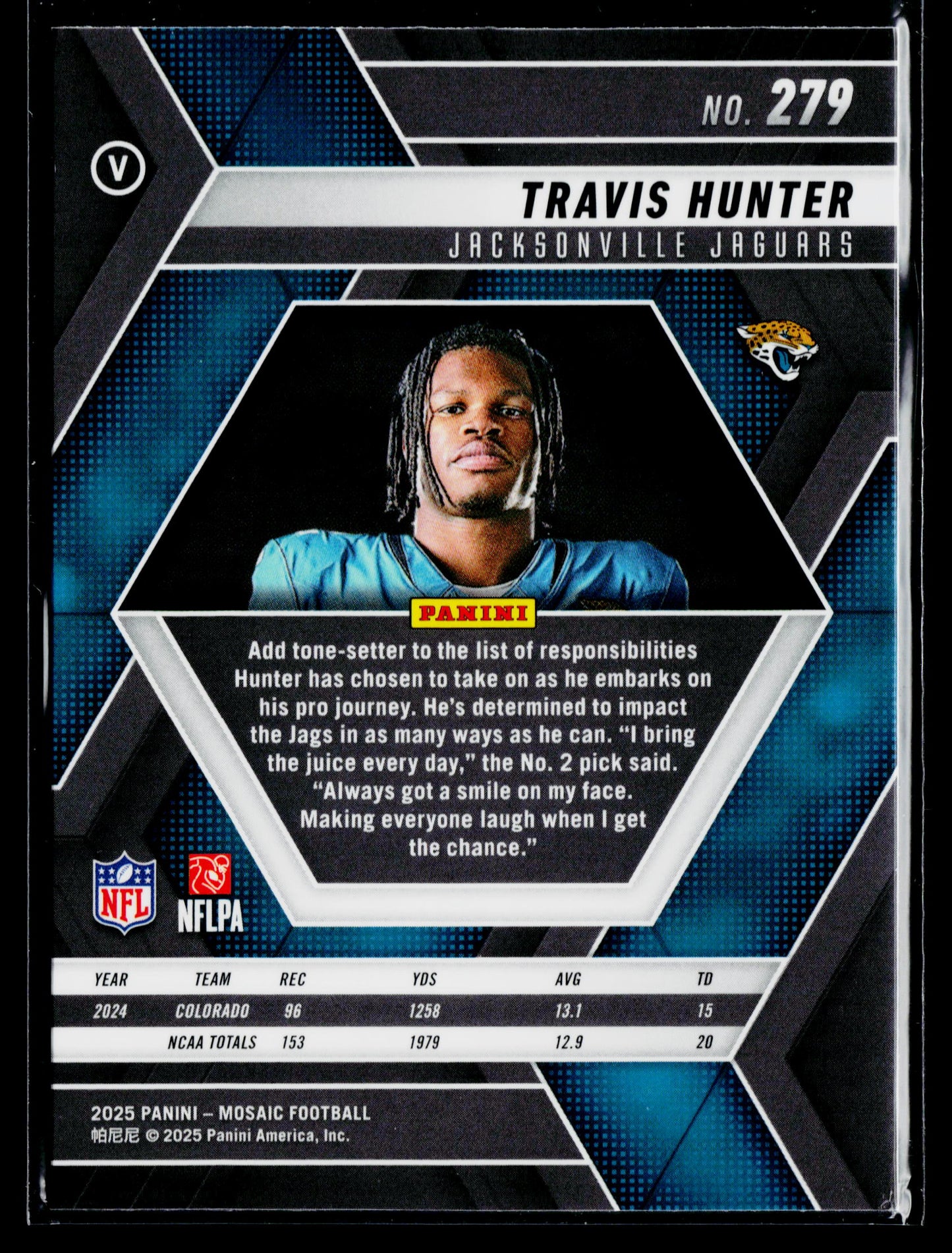 2025 Panini Mosaic Travis Hunter Rookie #279