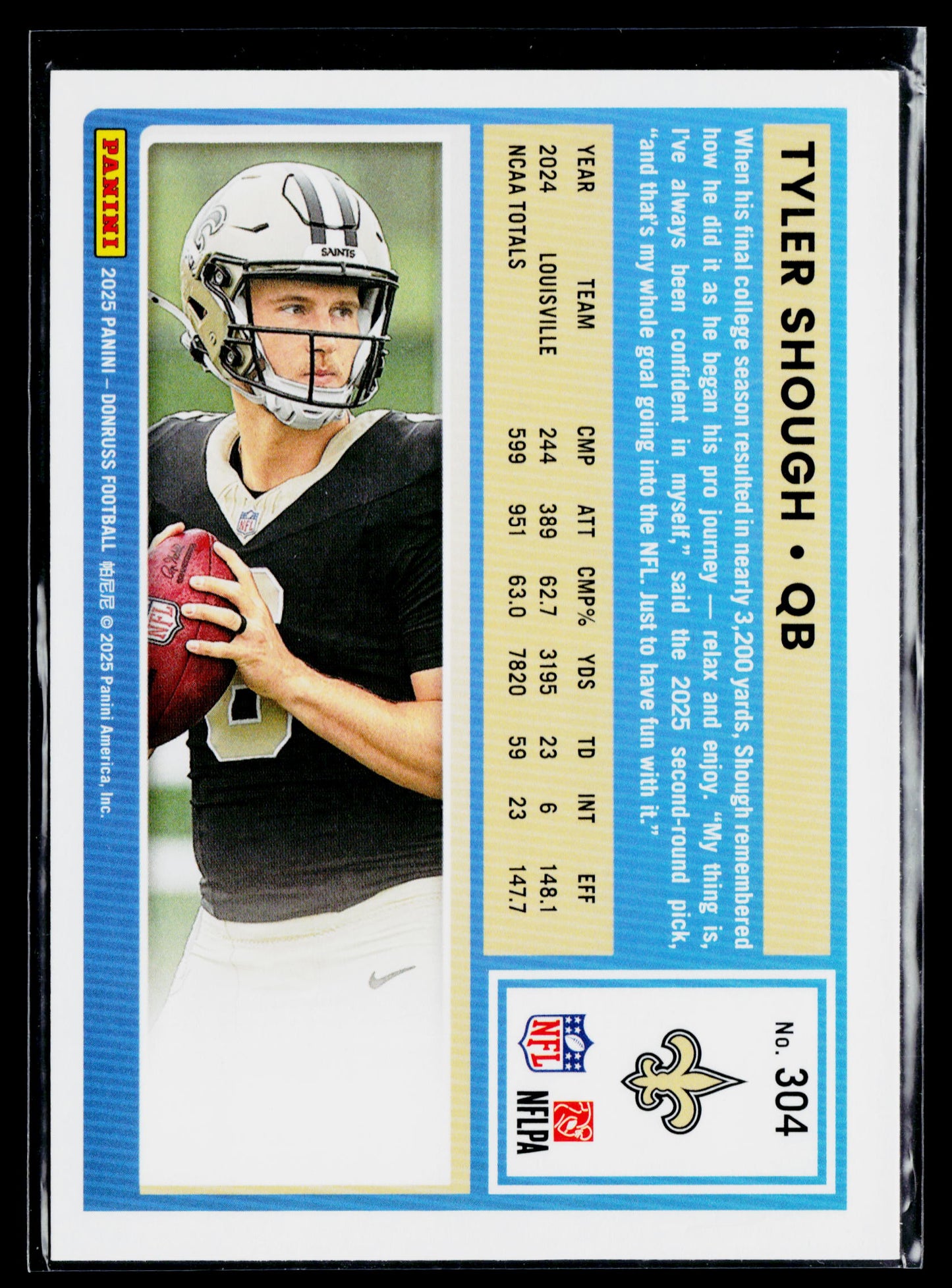 2025 Donruss Tyler Shough Rookie Press Proofs Green #304