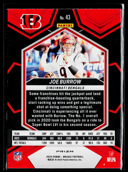 2024 Panini Mosaic Joe Burrow Mosaic Green #43