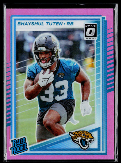 2025 Donruss Bhayshul Tuten Rookie Optic Rated Rookies Preview Pink #333