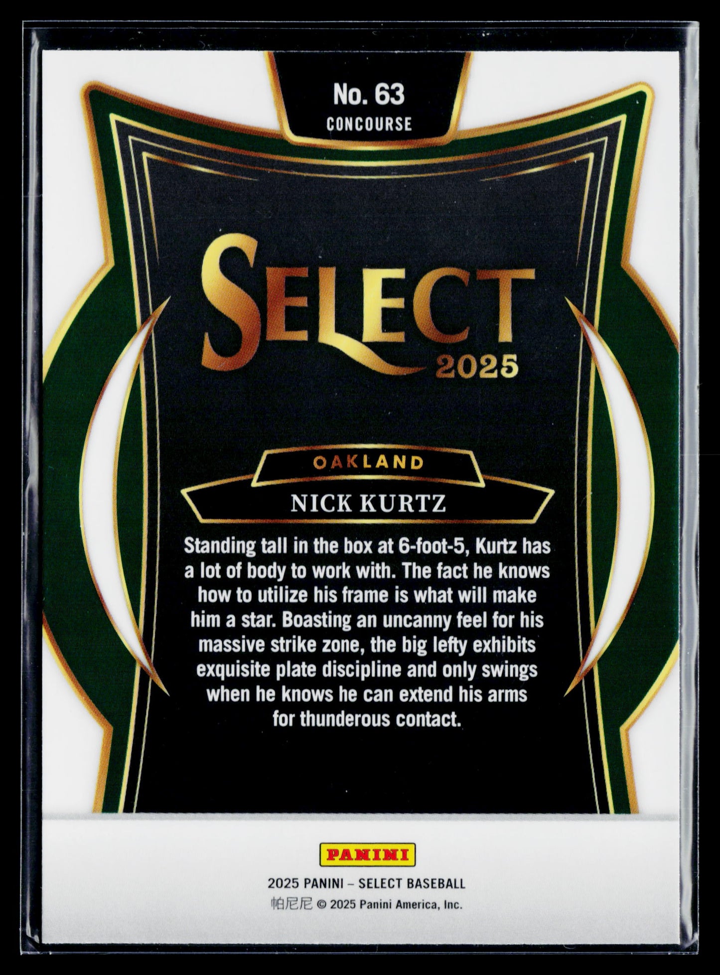 2025 Panini Select Nick Kurtz #63
