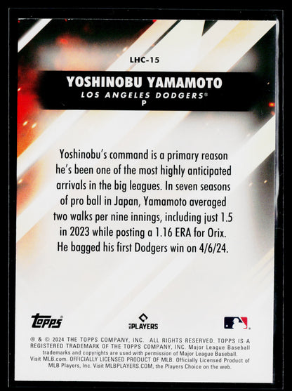 2024 Topps Update Yoshinobu Yamamoto Let Him Cook #LHC-15