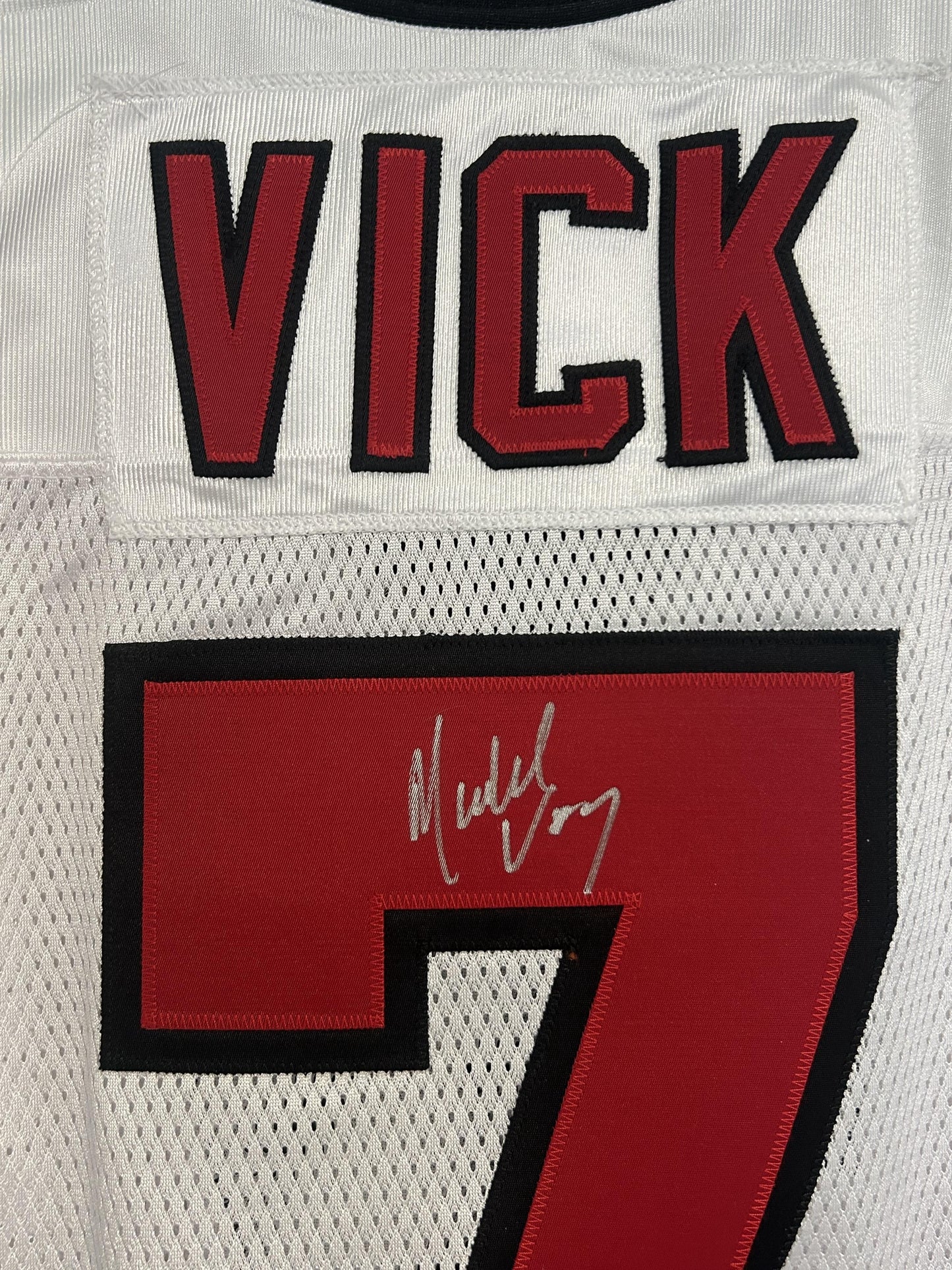 Michael Vick Autographed 2002 Game Issued White Away Falcons Signed Jersey