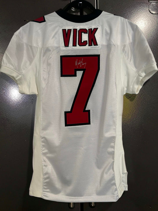 Michael Vick Autographed 2002 Game Issued White Away Falcons Signed Jersey
