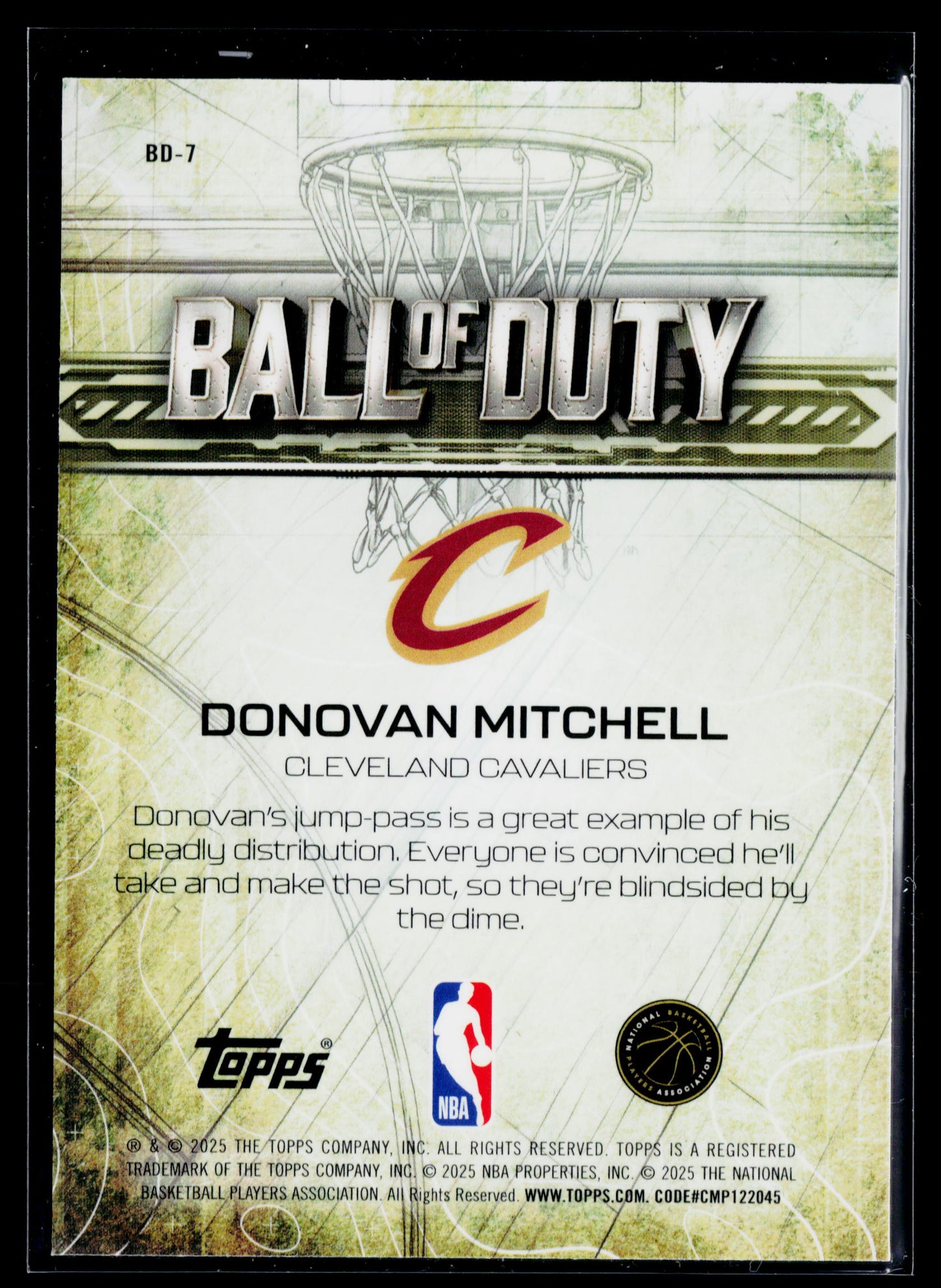 2025-26 Topps Chrome Donovan Mitchell Ball of Duty #BD-7