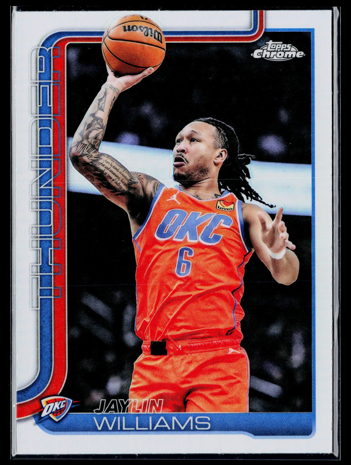 2025-26 Topps Chrome Jaylin Williams Basketball Refractor #105