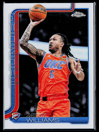 2025-26 Topps Chrome Jaylin Williams Basketball Refractor #105