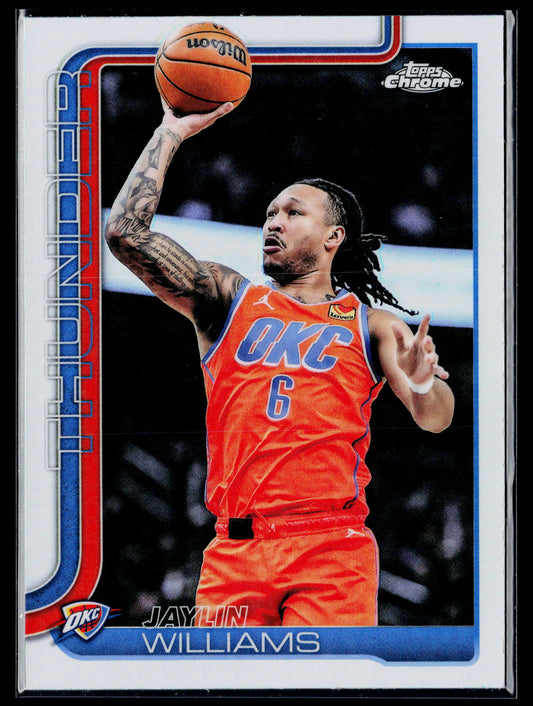 2025-26 Topps Chrome Jaylin Williams Basketball Refractor #105