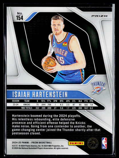 2024-25 Panini Prizm Isaiah Hartenstein Prizms Green #154