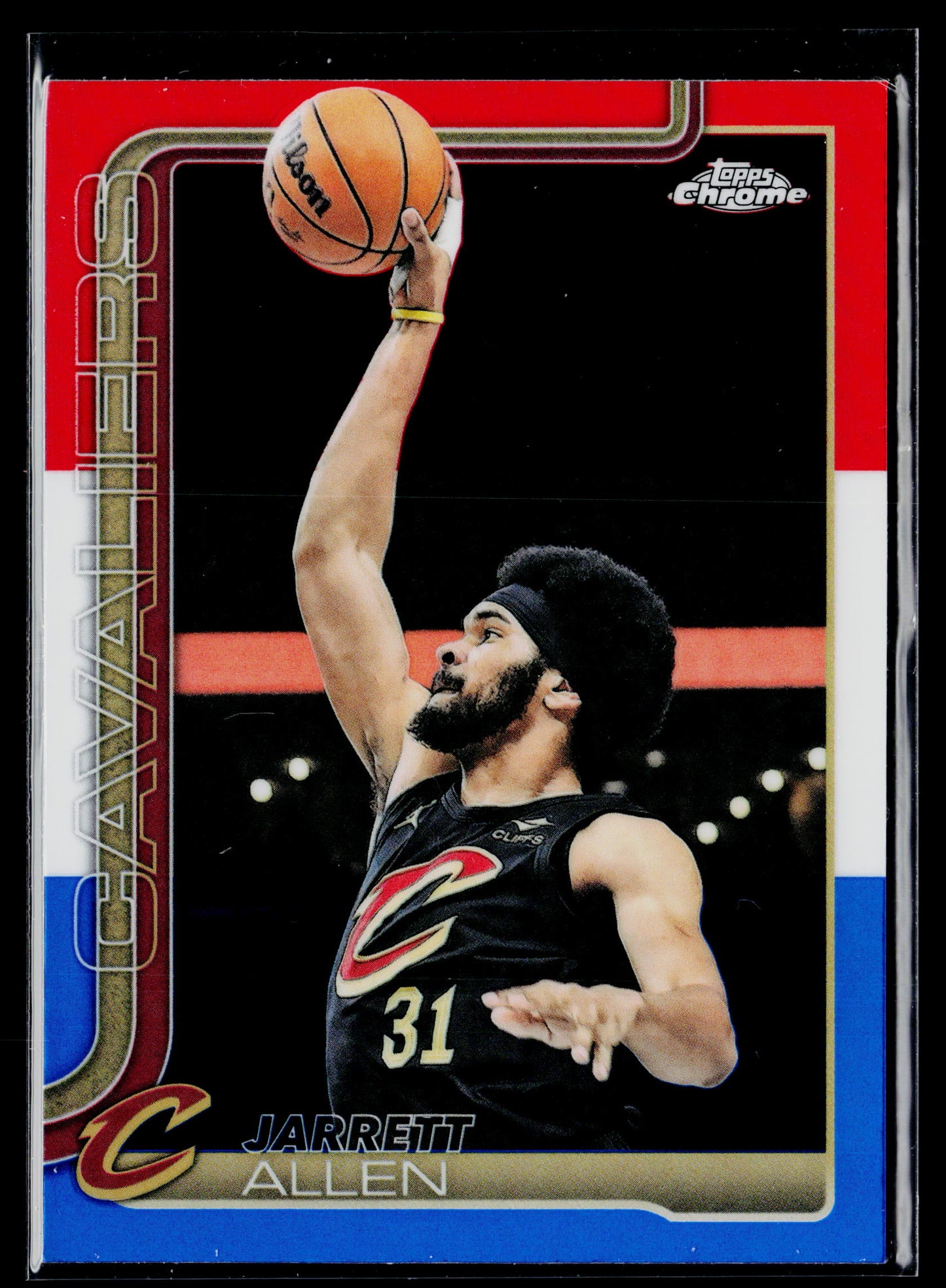 2025-26 Topps Chrome Jarrett Allen Red White and Blue Refractor #52