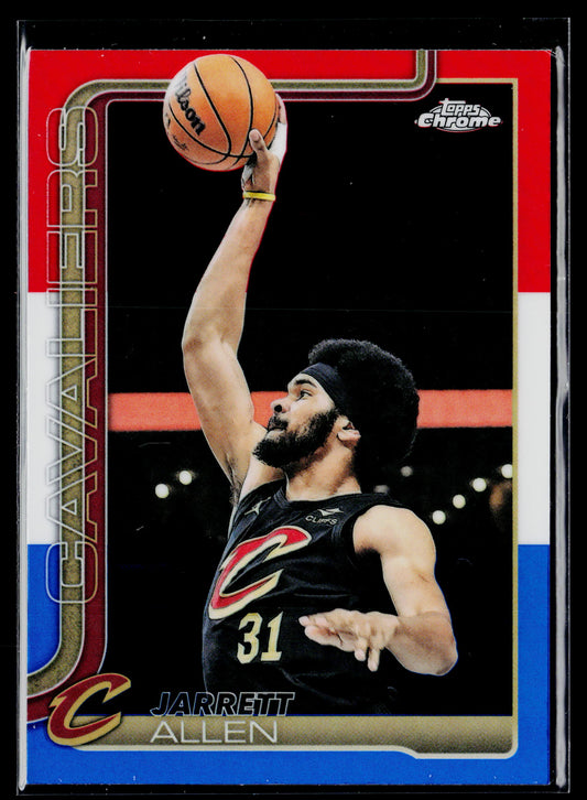 2025-26 Topps Chrome Jarrett Allen Red White and Blue Refractor #52
