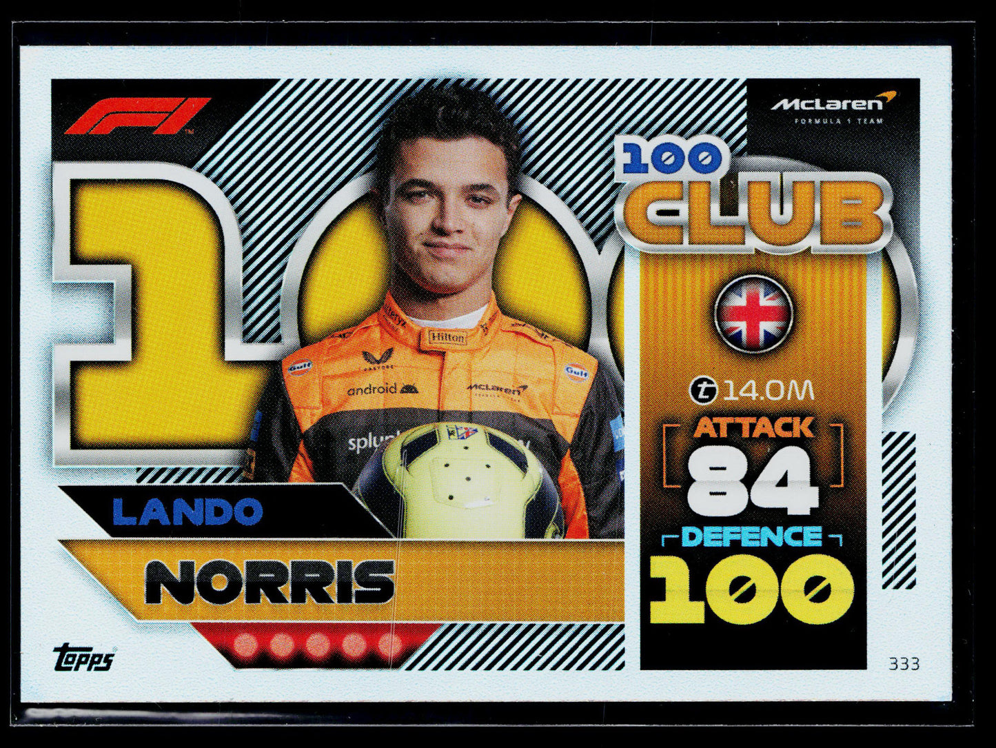 2022 Topps Turbo Attax F1 Lando Norris #333