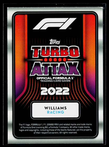 2022 Topps Turbo Attax F1 Nicholas Latifi Limited Editions #LE 9G