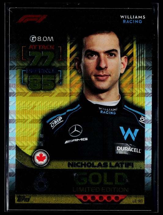 2022 Topps Turbo Attax F1 Nicholas Latifi Limited Editions #LE 9G
