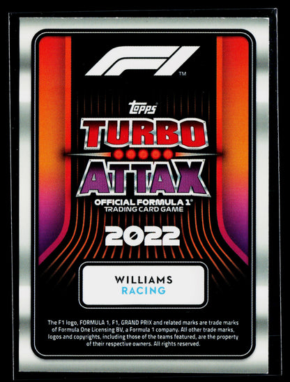 2022 Topps Turbo Attax F1 Nicholas Latifi Limited Editions #LE 9G