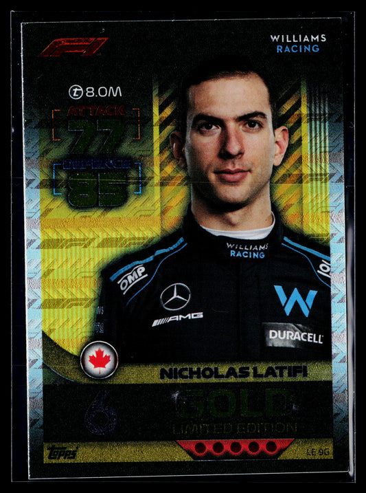 2022 Topps Turbo Attax F1 Nicholas Latifi Limited Editions #LE 9G