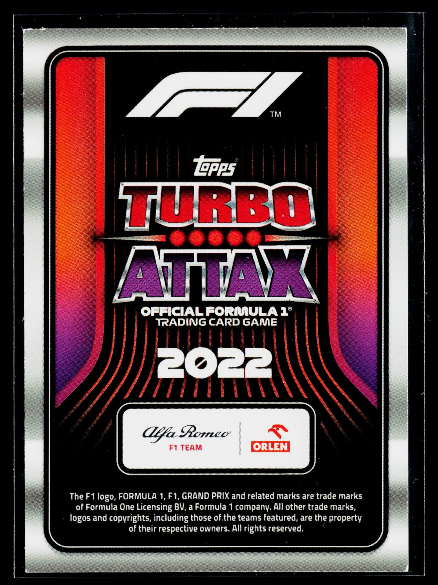 2022 Topps Turbo Attax F1 Valtteri Bottas Mirror Foil Pink #315