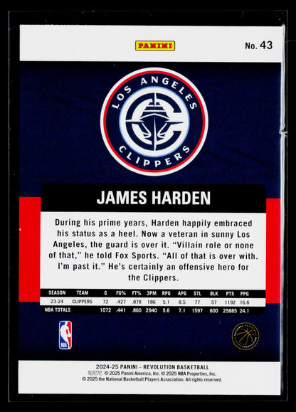 2024-25 Panini Revolution James Harden #43