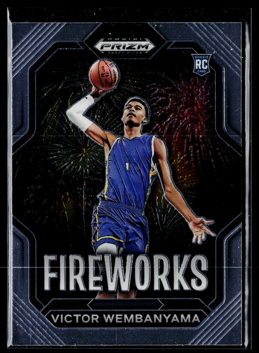 2023 Panini Prizm Draft Picks Victor Wembanyama Fireworks #1