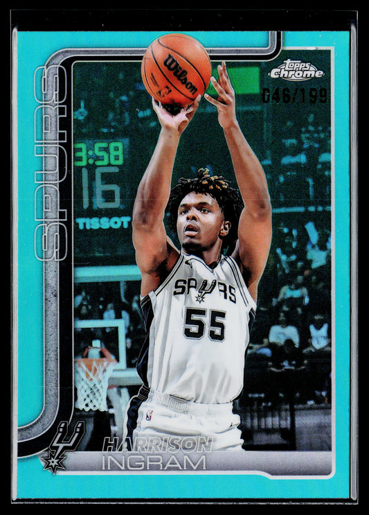 2025-26 Topps Chrome Harrison Ingram Aqua Refractor #/199 #222