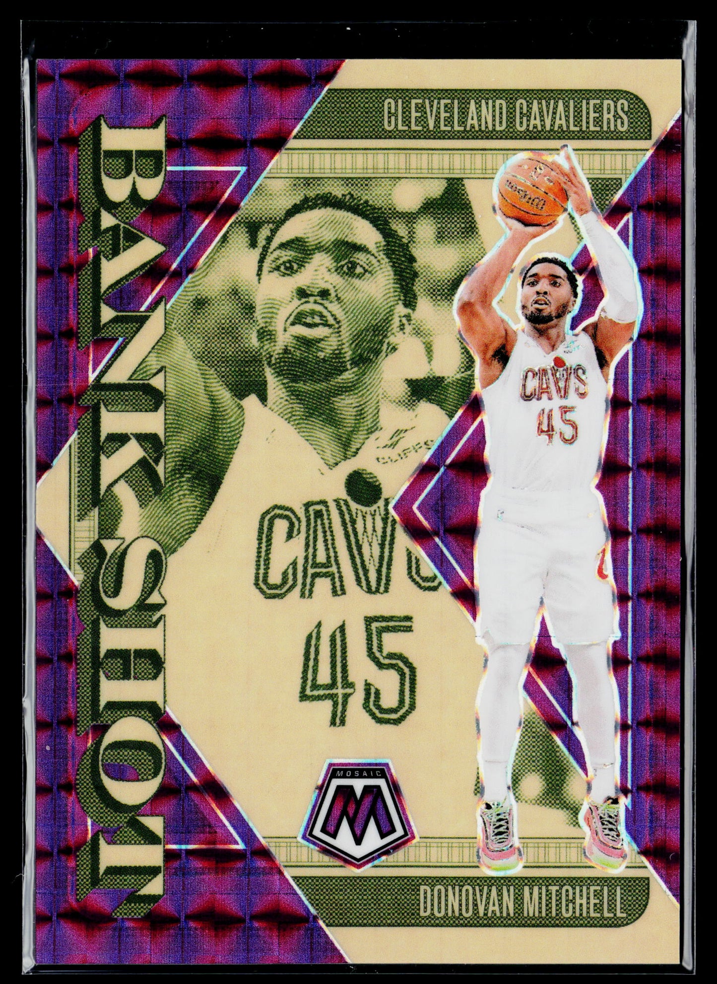 2024-25 Panini Mosaic Donovan Mitchell Bank Shot Mosaic Purple #/99 #2